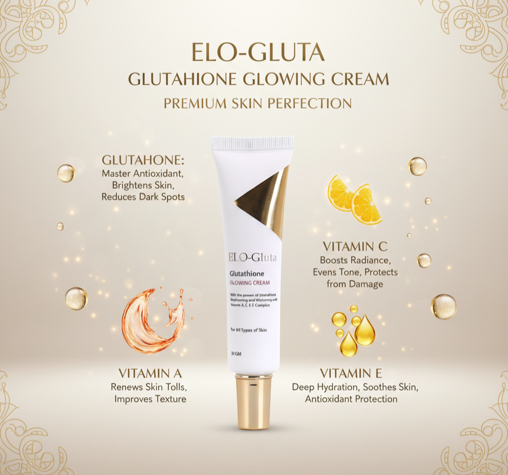 Elo-Gluta Glutathione Face Cream | Vitamin C & A Brightening Formula