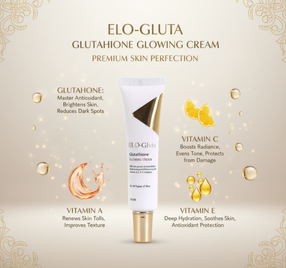 Elo-Gluta Glutathione Face Cream | Vitamin C & A Brightening Formula