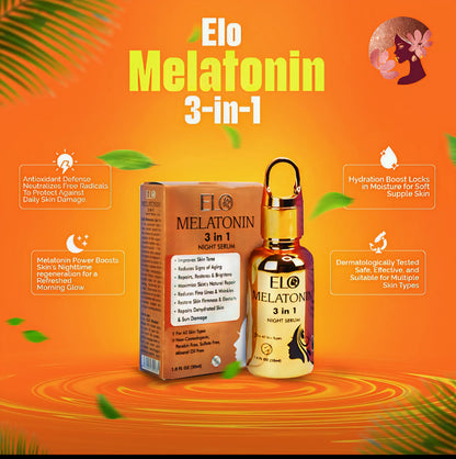 Elo Overnight Night Repair Serum | Melatonin & Vitamin C Anti-Aging