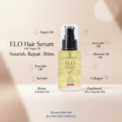 Elo Hair Growth Serum | Argan Oil & Keratin Anti-Frizz Treatment