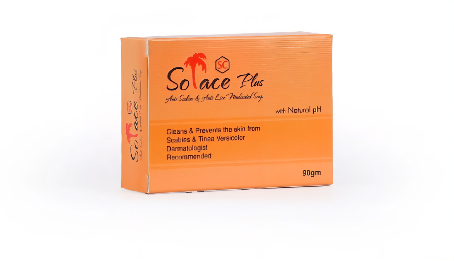 Solace Plus Medicated Soap | Anti-Scabies & Anti-Lice Soothing Bar