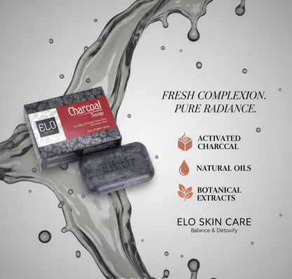 Elo Activated Charcoal Soap | Deep Pore Cleansing & Blackhead Remover