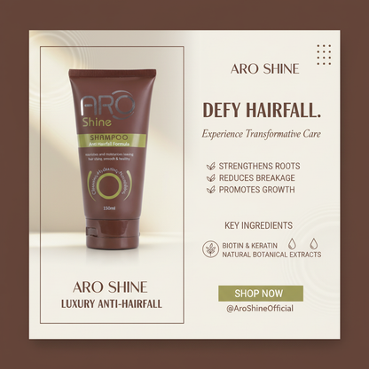 Aro Shine Anti Hair Fall Shampoo | Biotin & Keratin, Sulfate-Free