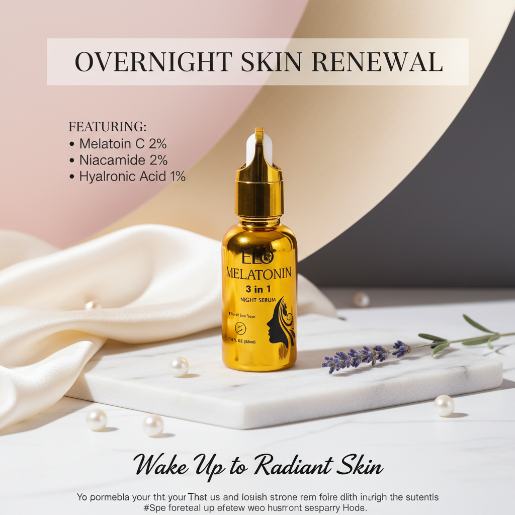 Elo Overnight Night Repair Serum | Melatonin & Vitamin C Anti-Aging