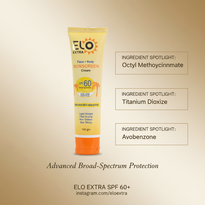 Elo Extra SPF 60 Sunscreen | Broad Spectrum UVA & UVB Protection