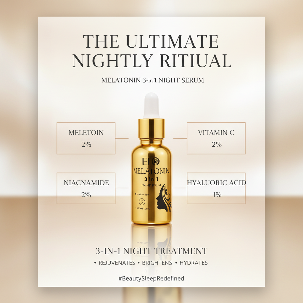 Elo Overnight Night Repair Serum | Melatonin & Vitamin C Anti-Aging