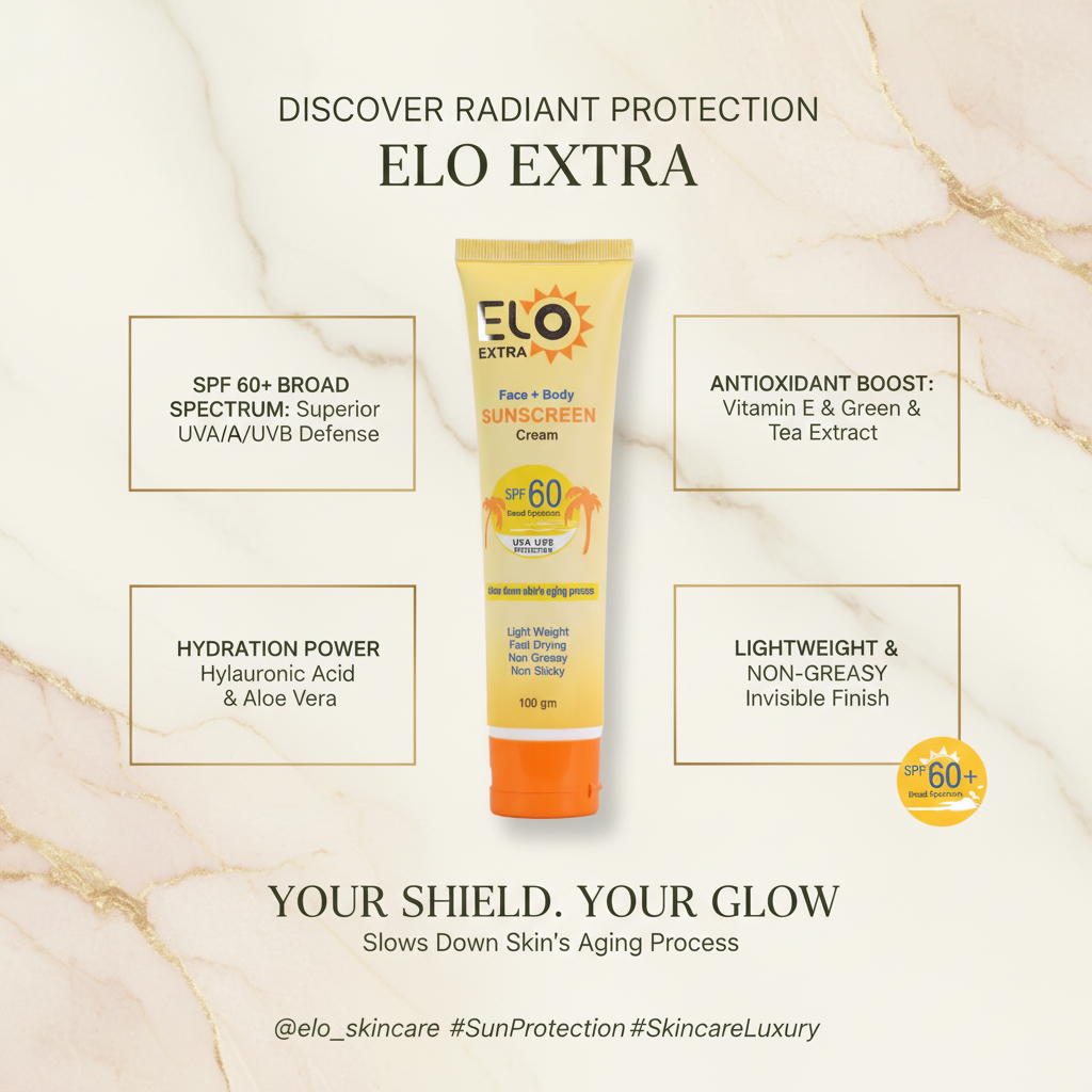 Elo Extra SPF 60 Sunscreen | Broad Spectrum UVA & UVB Protection