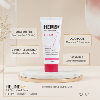 Heline Anti Stretch Mark Cream | Pregnancy Skin Firming & Collagen