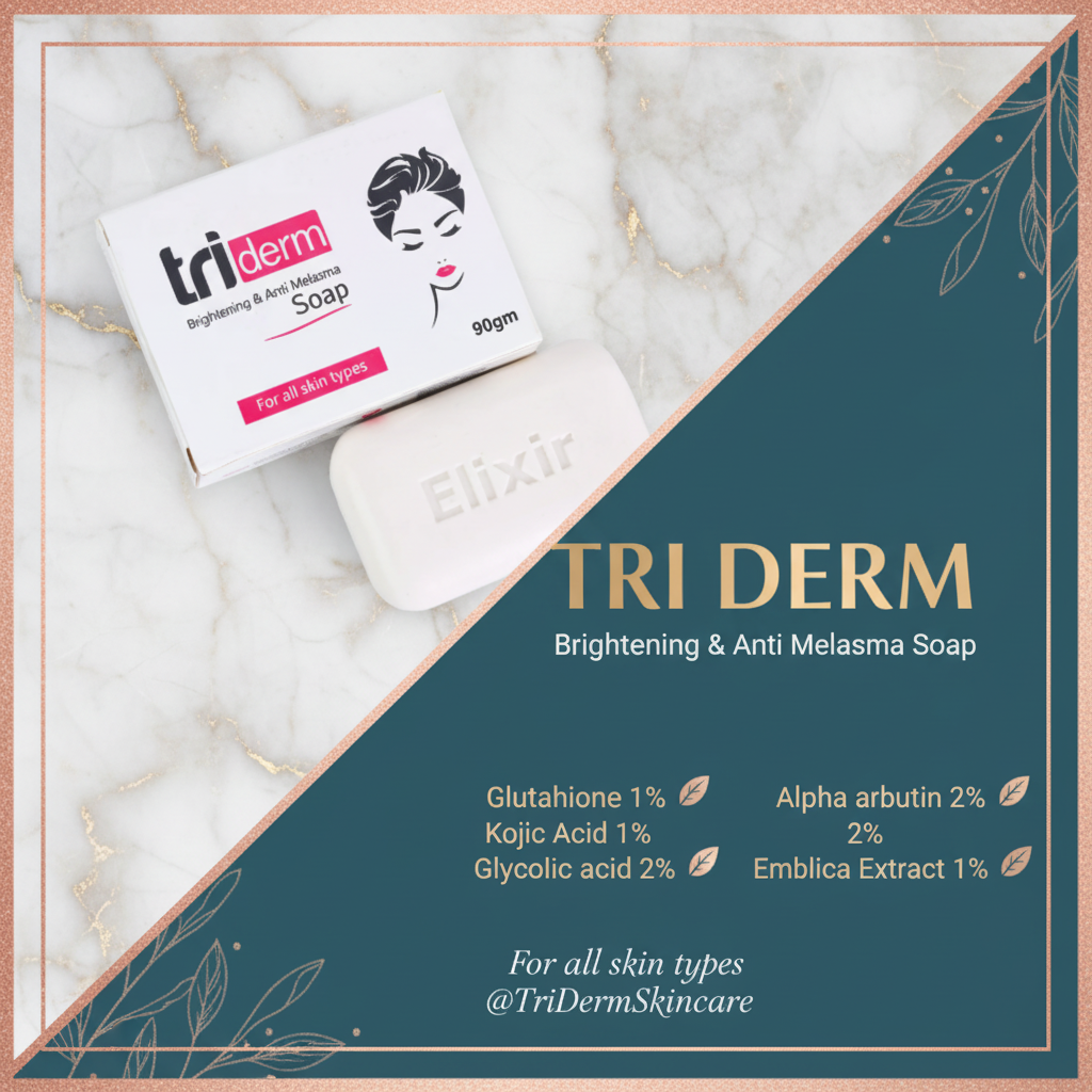 TriDerm Kojic Acid Soap | Melasma & Dark Spot Brightening Bar