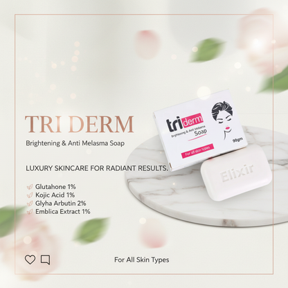 TriDerm Kojic Acid Soap | Melasma & Dark Spot Brightening Bar